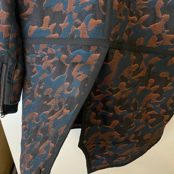 PRICE DROP Veronica Beard Brown Teal Jacquard Parka Camo Multicolor - Picture 6 of 12